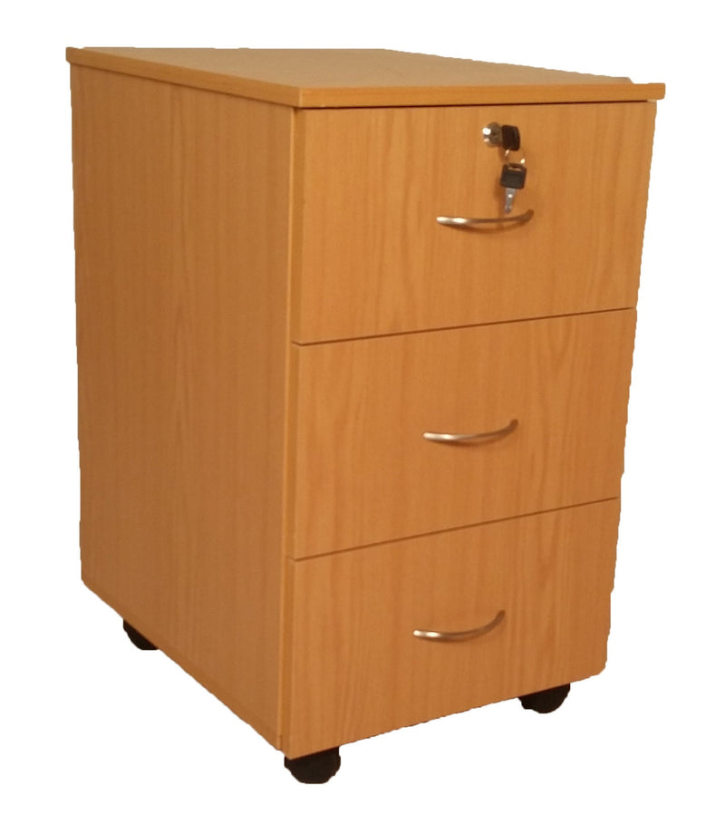 SUPER100 3 DRAWER MOBILE PEDESTAL OAK - makchedi.co.za office chairs