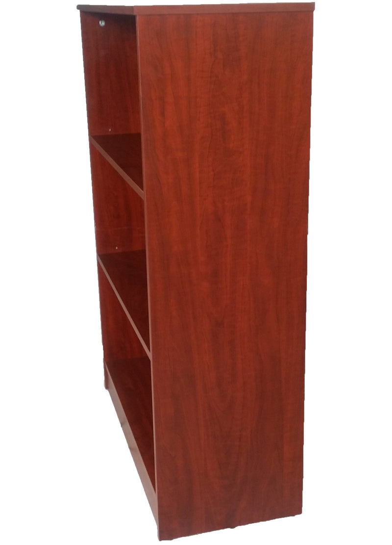 mahogany 3 tier shelf bookcase with adjustable shelves