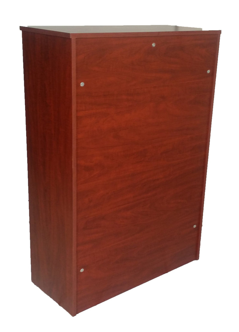 mahogany 3 tier shelf bookcase with adjustable shelves