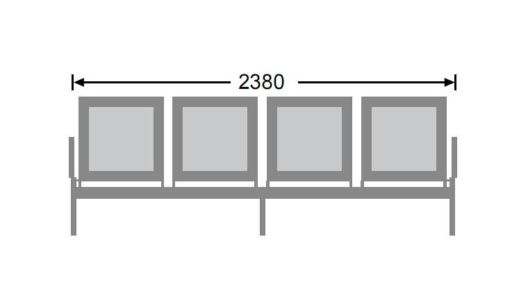 Heavy Duty Standard Steel 4 Seater - makchedi.co.za office chairs
