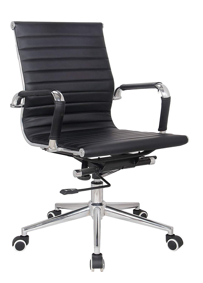 Classic PU Medium Back Black - makchedi.co.za office chairs