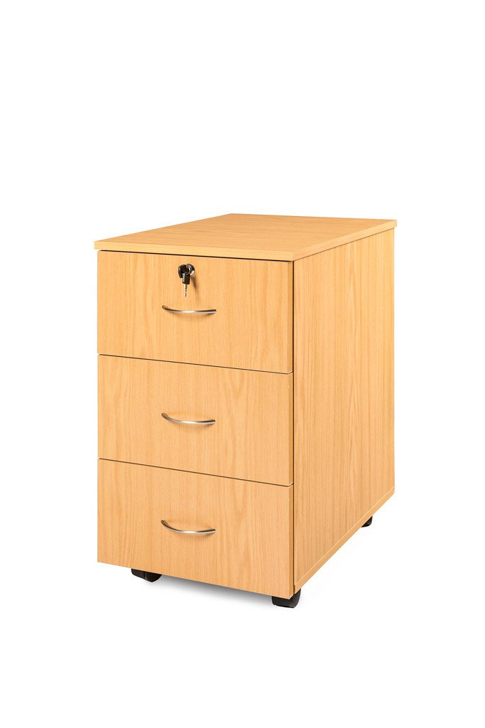 SUPER100 3 DRAWER MOBILE PEDESTAL OAK - makchedi.co.za office chairs