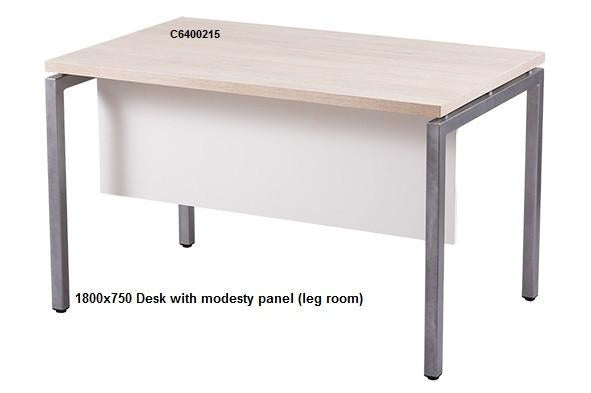 1800x750 Desk shell with modesty panel (leg room) - makchedi.co.za office chairs