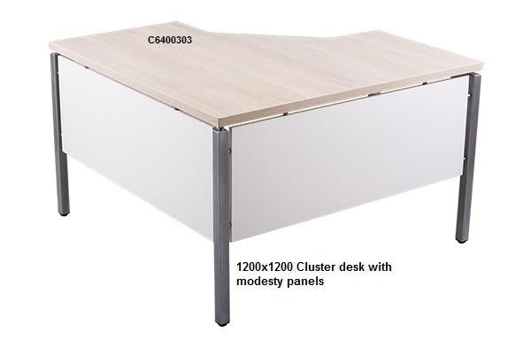 Cluster desk with modesty panels - makchedi.co.za office chairs