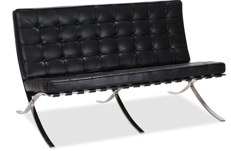 BARCELONA – VON DER ROHE - 2 Seater Black - makchedi.co.za office chairs