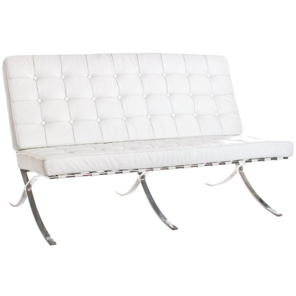 BARCELONA – VON DER ROHE - 2 Seater White - makchedi.co.za office chairs