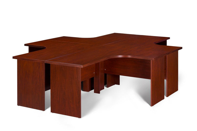 SUPER100 CLUSTER WORKSTATION LEFT HAND ROYAL MAHOGANY 1600 - makchedi.co.za office chairs